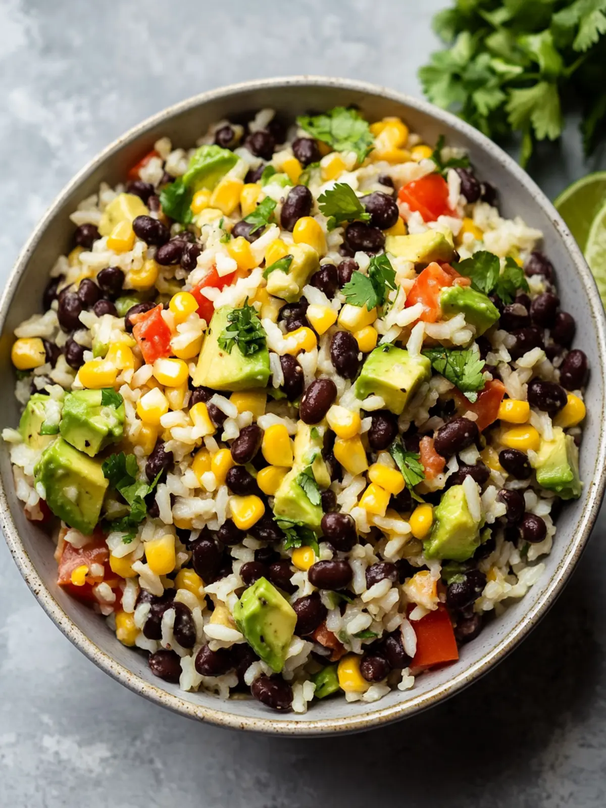 Savory Black Bean Corn Avocado Salad with Rice Delight Black Bean Corn Avocado Salad with Rice
