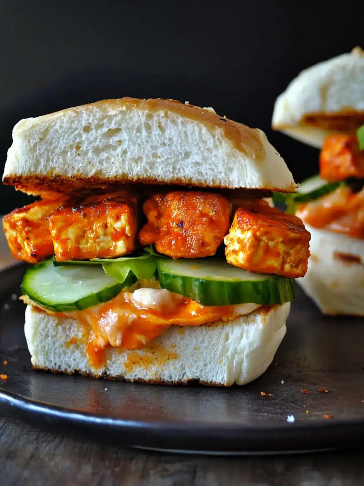 Zesty Garlic Buffalo Tofu Sandwich That'll Wow Your Tastebuds Garlic Buffalo Tofu Sandwich