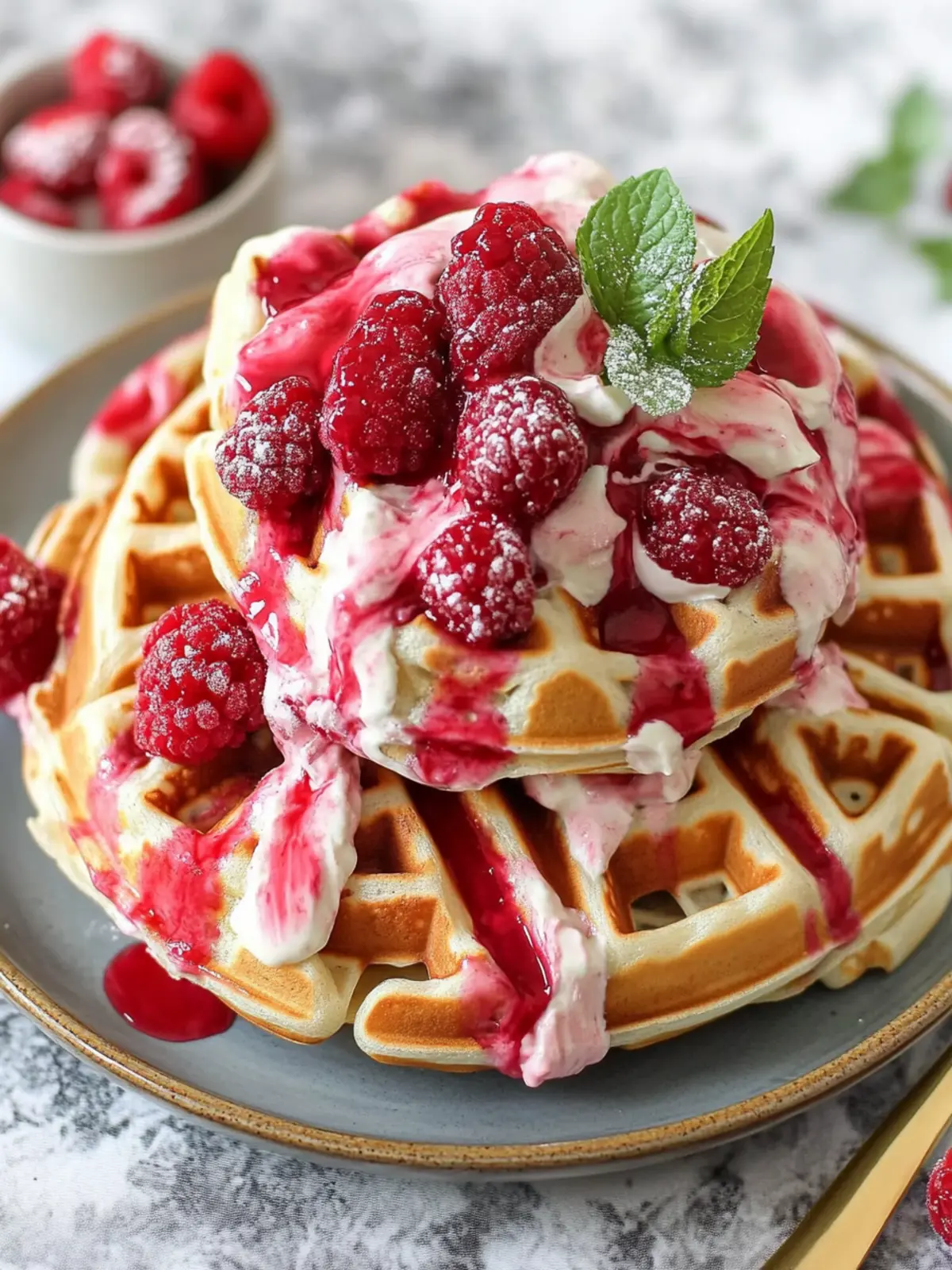 Irresistible Red Velvet Marble Waffles for Weekend Fun Red Velvet Marble Waffles