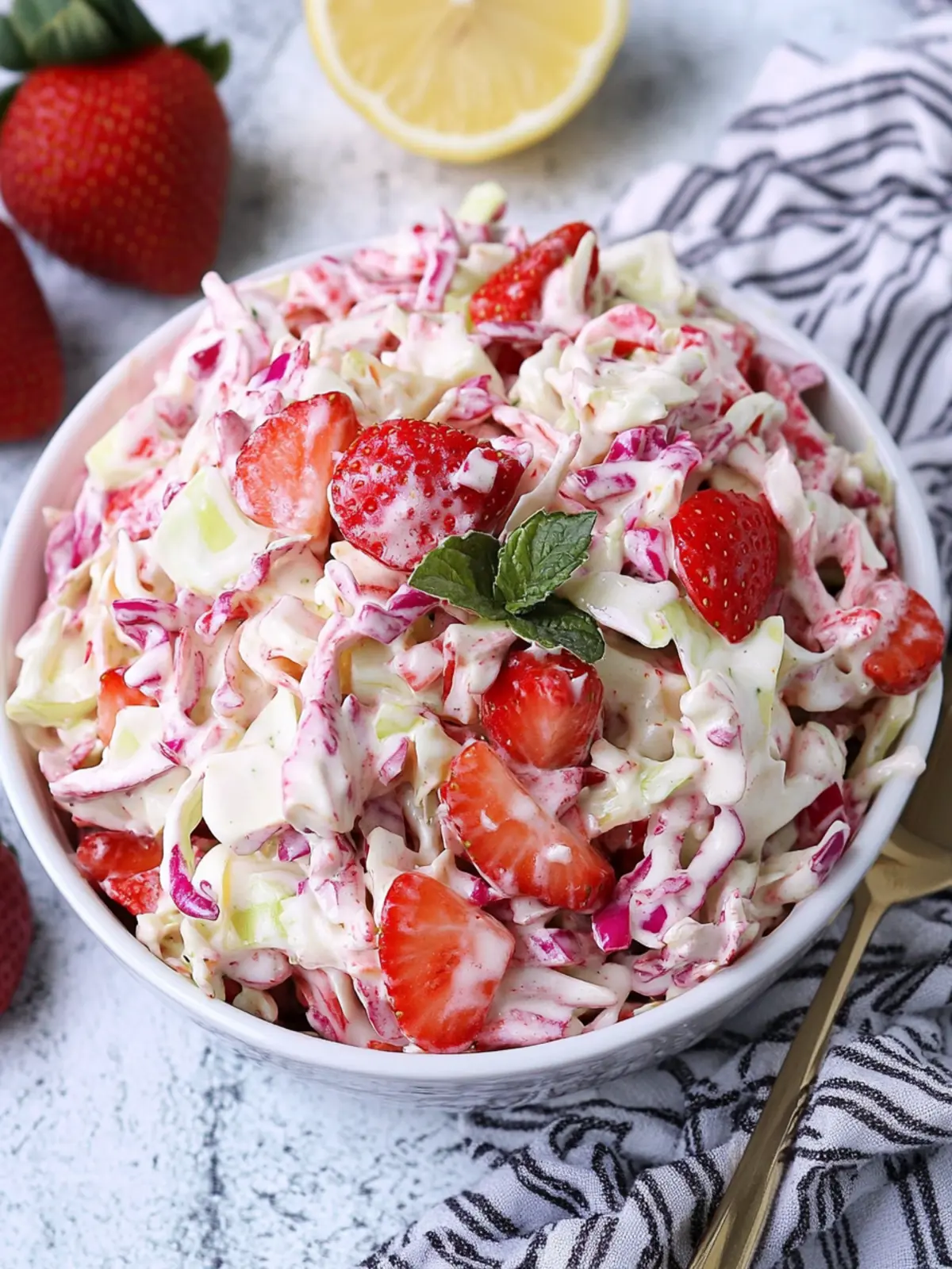 Delicious Strawberry Lemon Coleslaw for a Fresh Twist at Home Strawberry Lemon Coleslaw