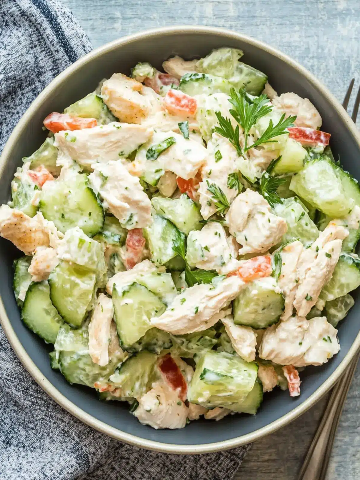Refreshing Cold Cucumber Chicken Salad for Easy Summer Meals Cold Cucumber Chicken Salad