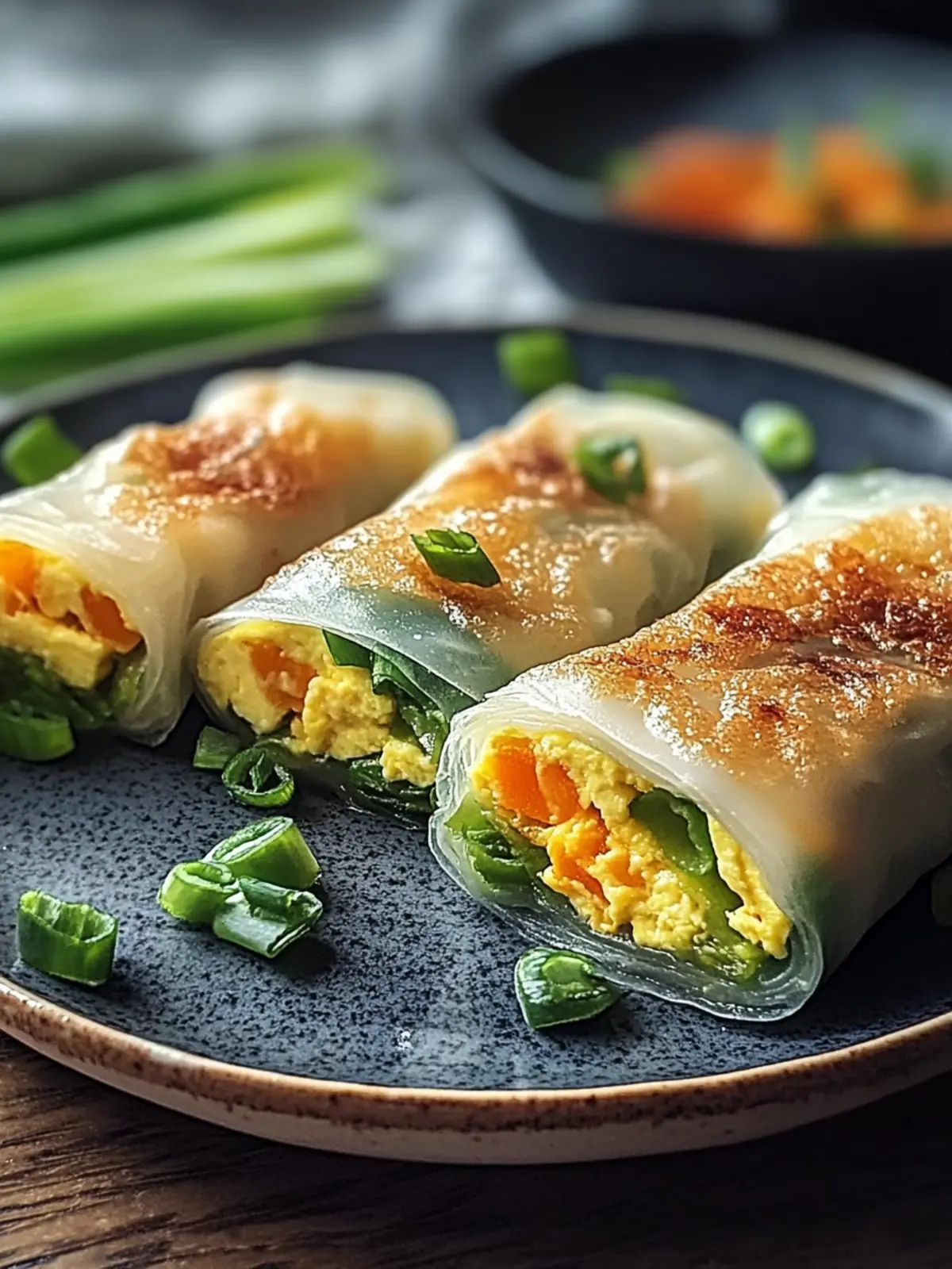 Crispy Rice Paper Egg Wraps