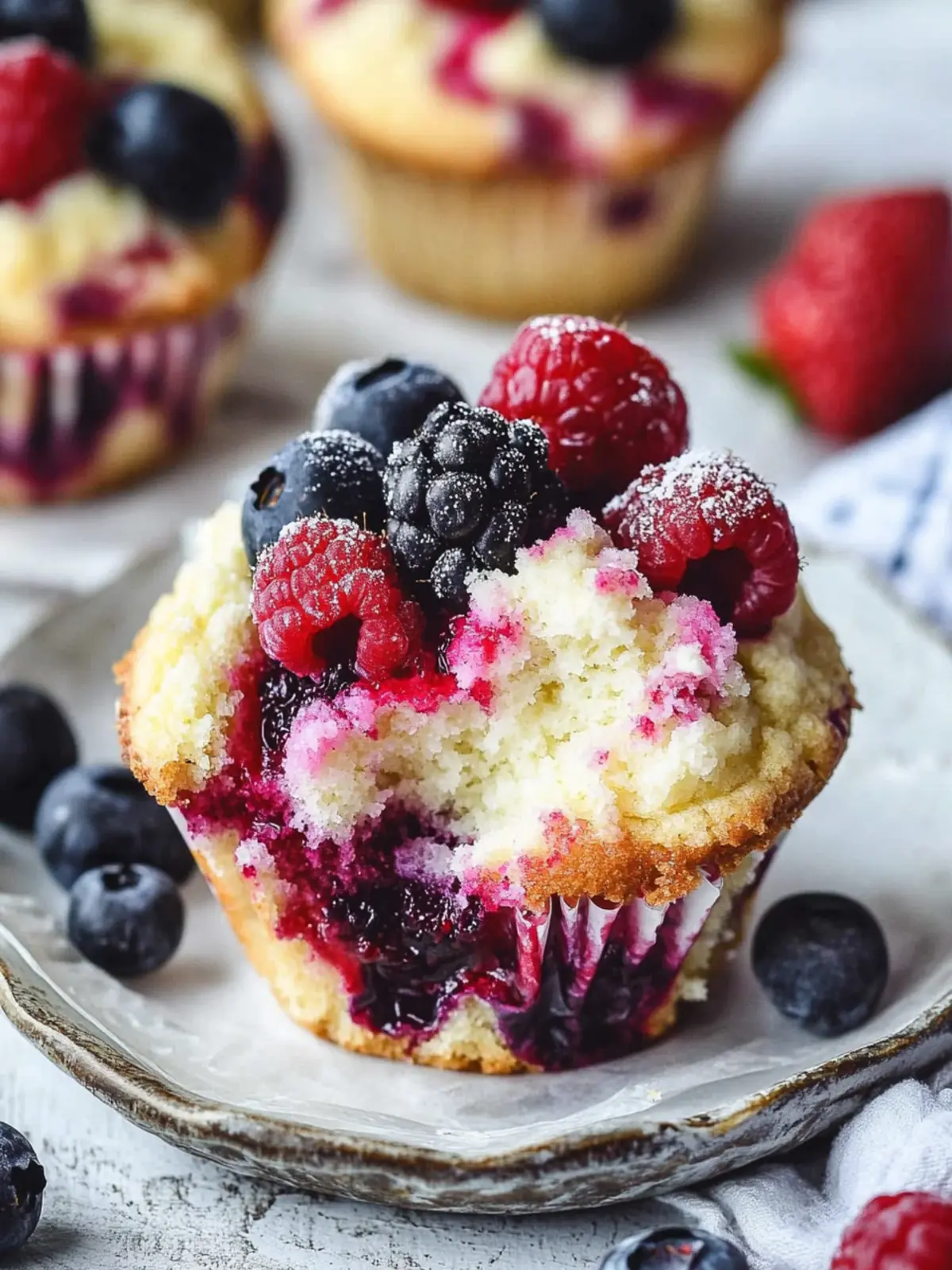 Decadent Berry Cream Cheese Muffins to Brighten Your Day Berry Cream Cheese Muffins