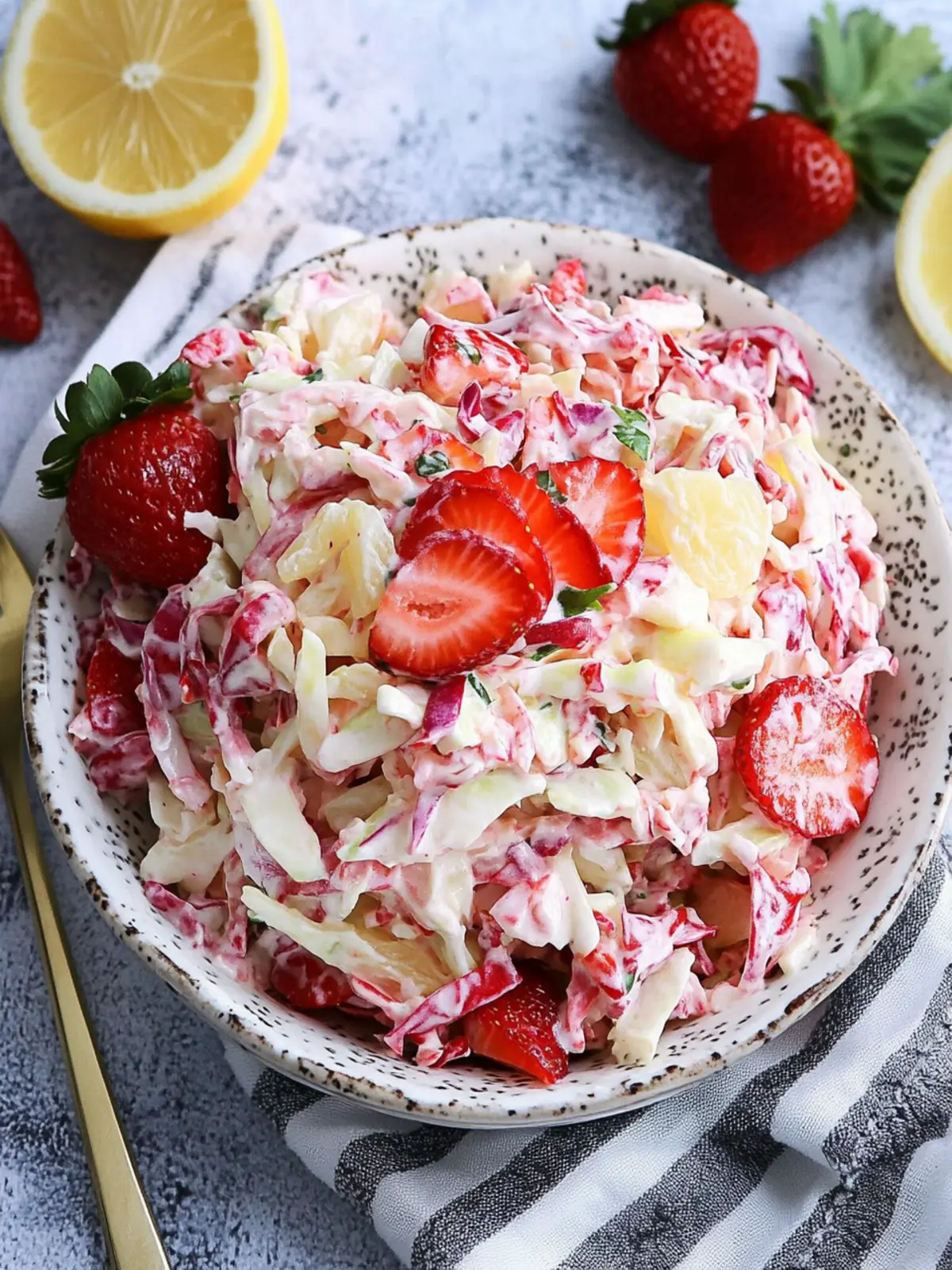 Delicious Strawberry Lemon Coleslaw for a Fresh Twist at Home Strawberry Lemon Coleslaw