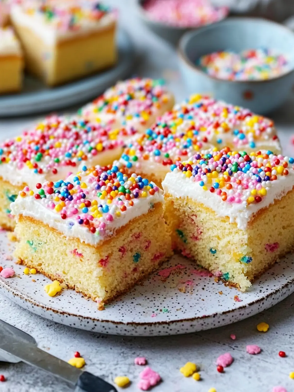 Deliciously Easy Sprinkle Sponge Tray Bake for Any Occasion Sprinkle Sponge Tray Bake