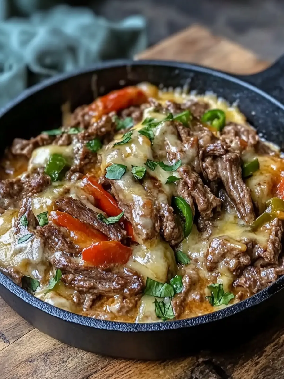 Delicious Creamy Keto Philly Cheesesteak Skillet You'll Love Creamy Keto Philly Cheesesteak Skillet