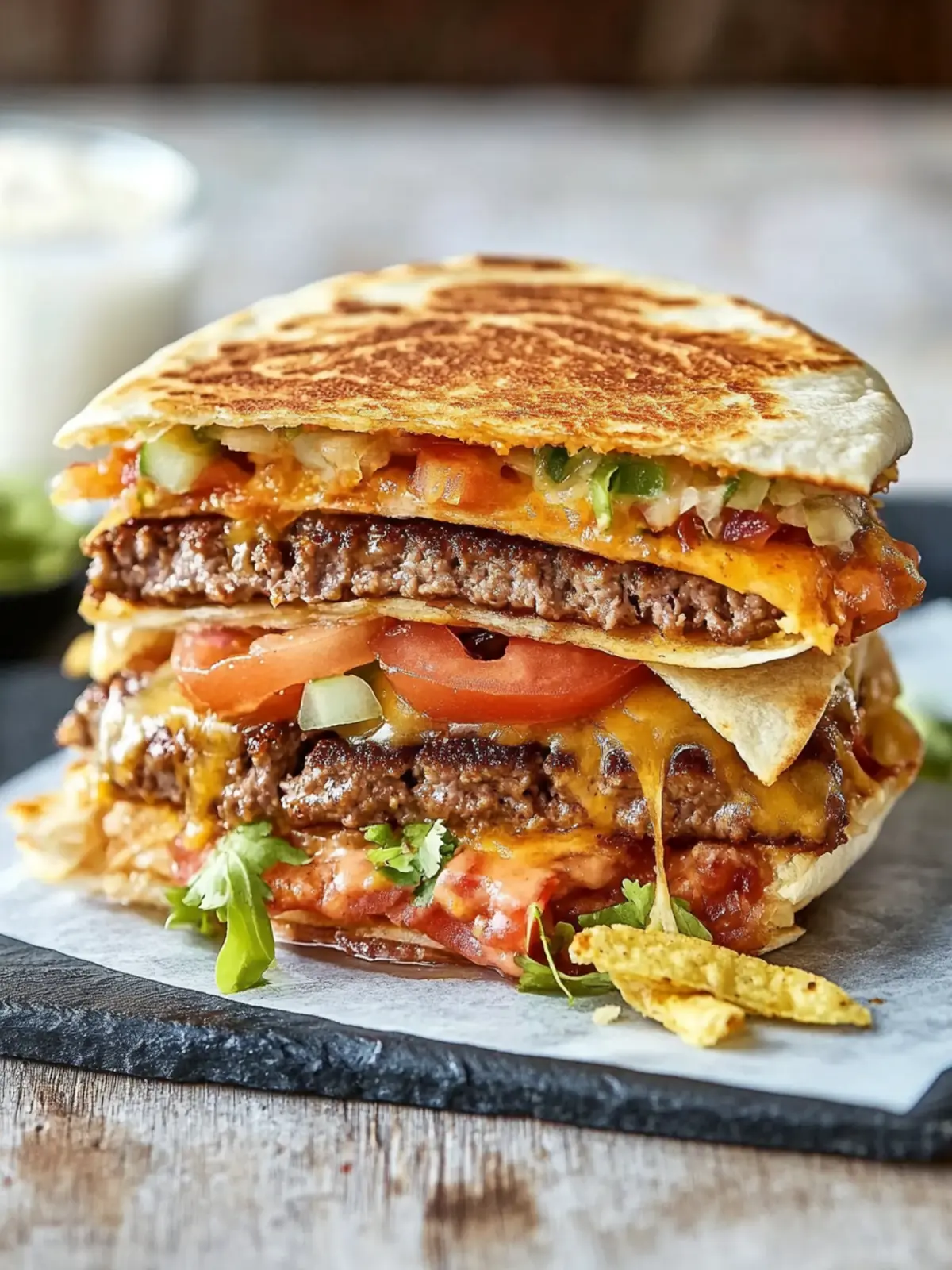Irresistible Quesadilla Burger: A Mouthwatering Twist! Quesadilla Burger