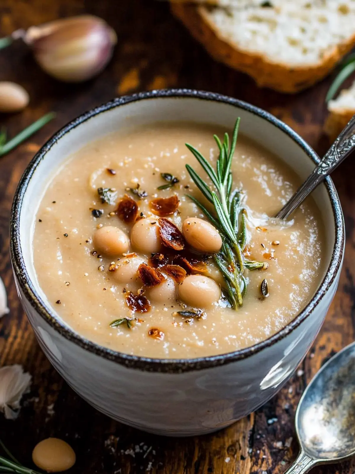 Cozy Up with Rosemary Roasted Garlic Bean Soup Delight Rosemary Roasted Garlic Bean Soup