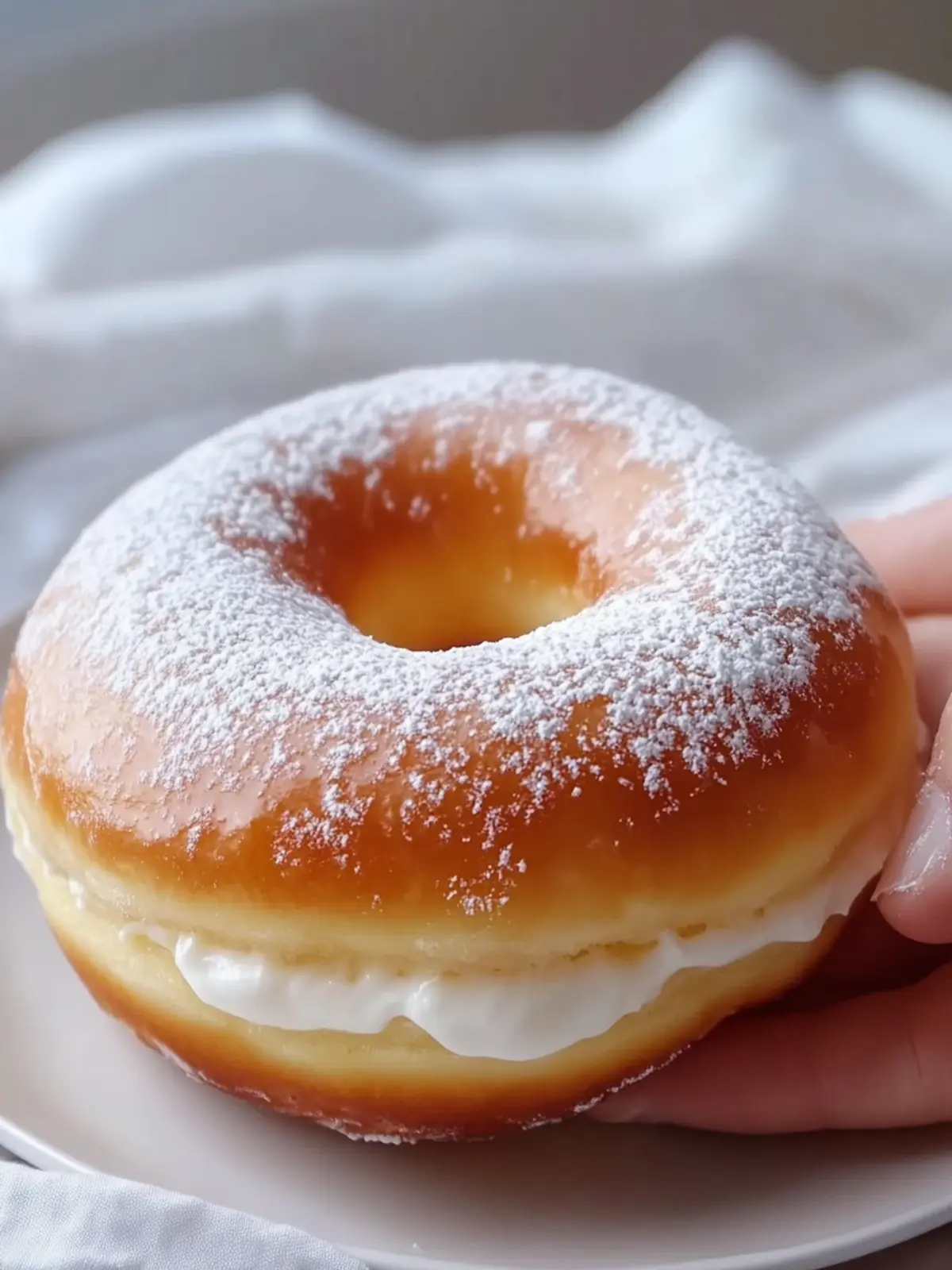 Fluffy Korean Milk Cream Donut