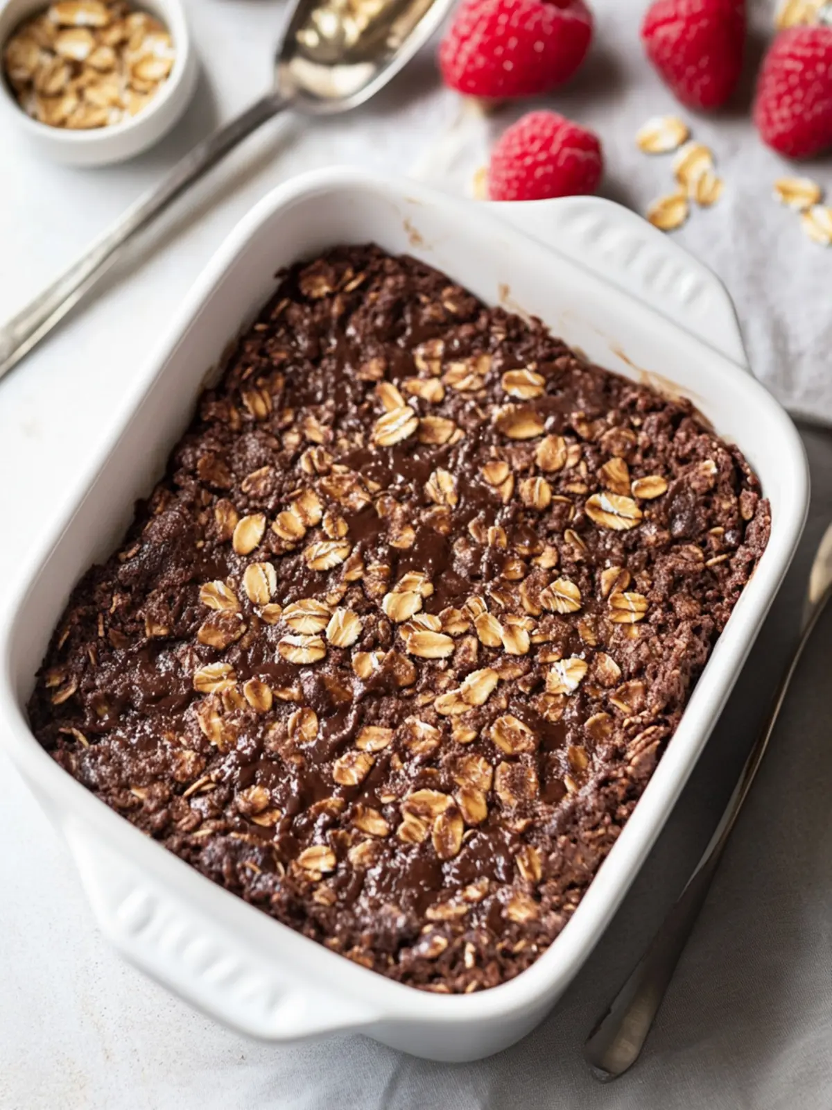 Indulge Guilt-Free with Brownie Baked Oatmeal Delight Brownie Baked Oatmeal
