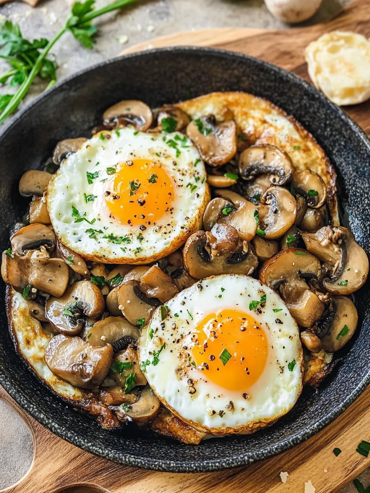 Savor Spanish Eggs with Garlic Mushrooms for a Flavor Boost Spanish Eggs with Garlic Mushrooms