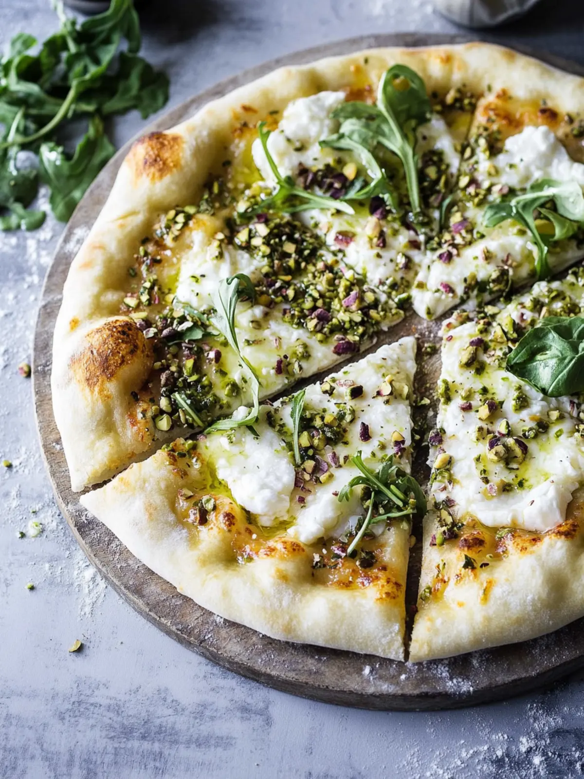 Irresistible Burrata Pistachio White Pizza for Home Chefs Burrata Pistachio White Pizza