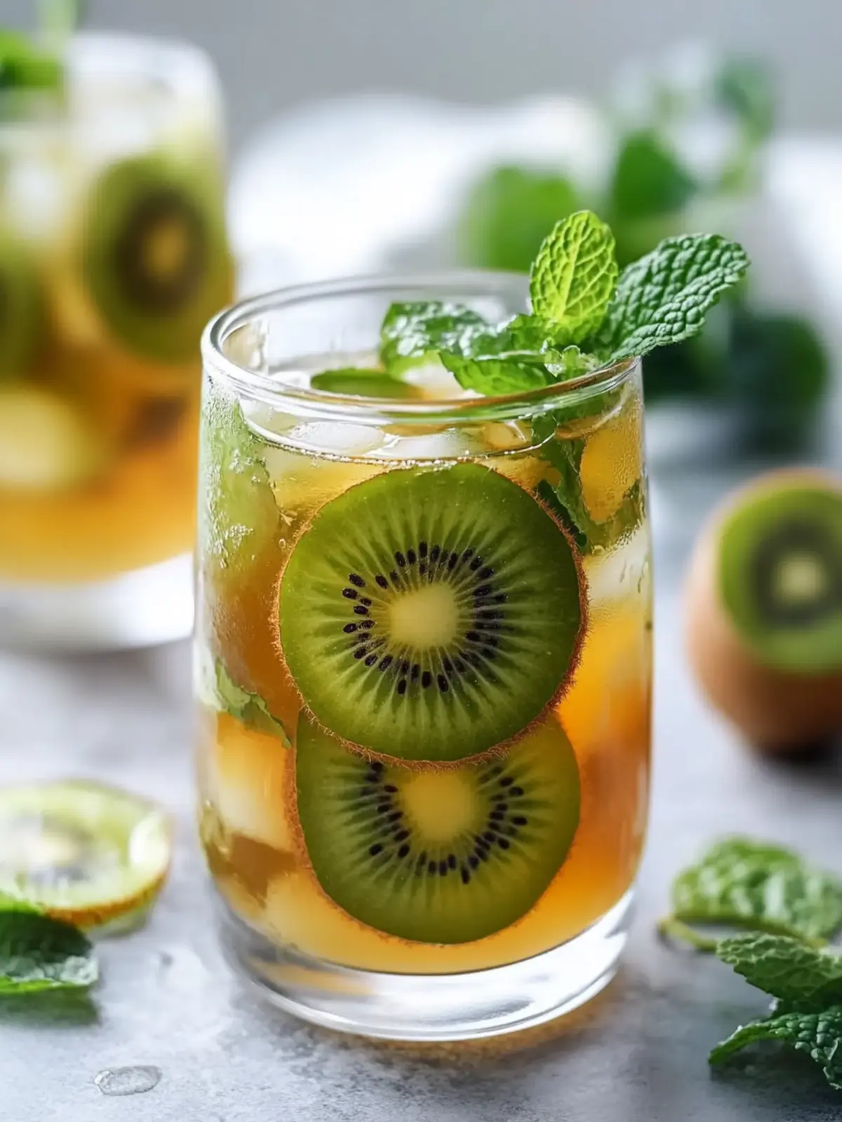 Revitalize Your Day with Kiwi Mint Cold Brew Green Tea Kiwi Mint Cold Brew Green Tea