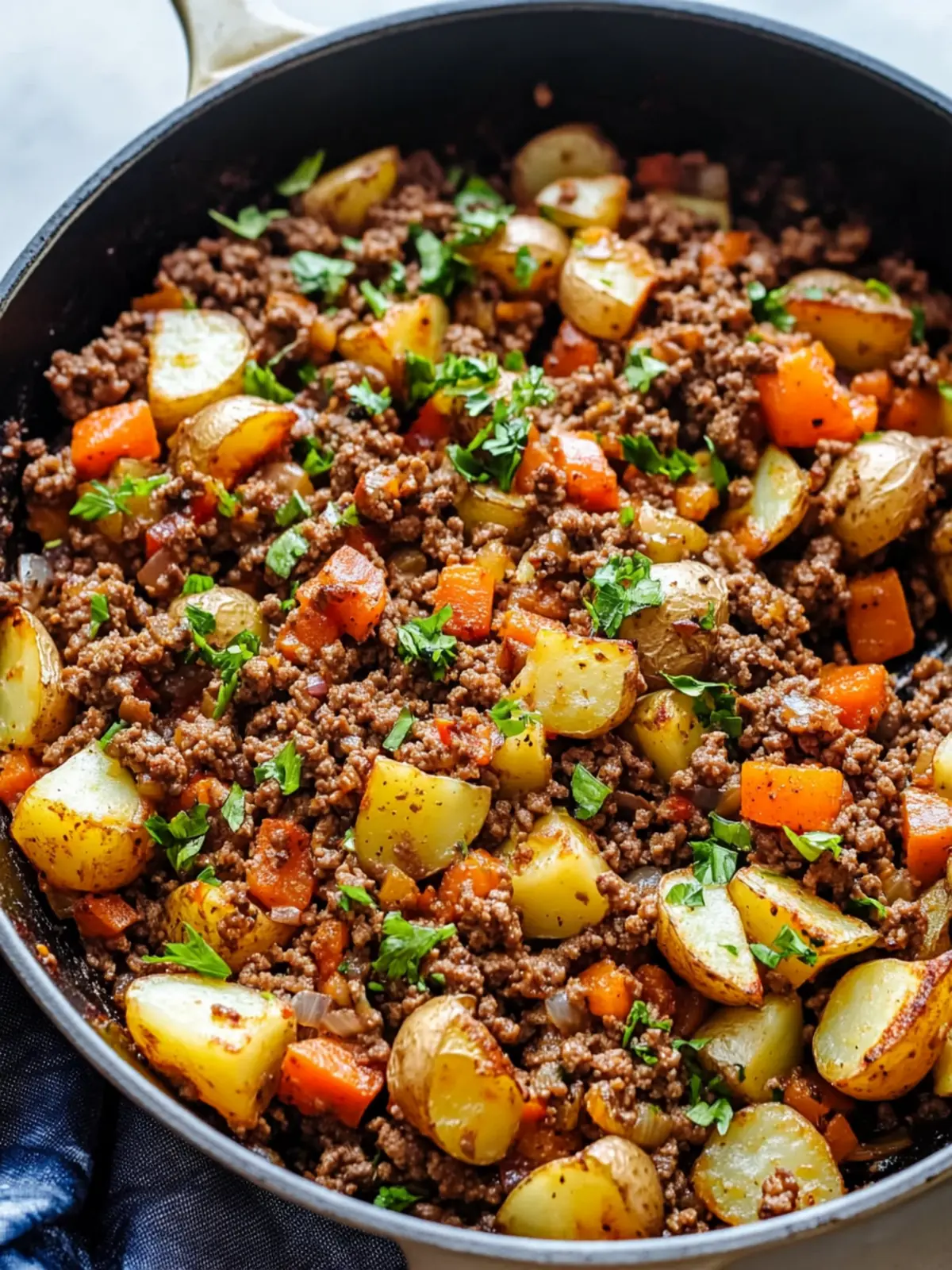Delicious Loaded Ground Beef and Potatoes Skillet Adventure Loaded Ground Beef and Potatoes Skillet