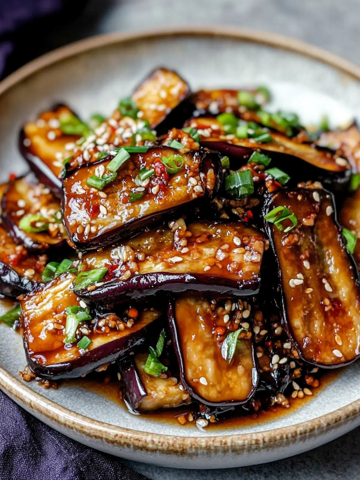 Crispy Eggplant Tossed in Garlic Soy Glaze: A Flavor Bomb! Crispy Eggplant Tossed in Garlic Soy Glaze