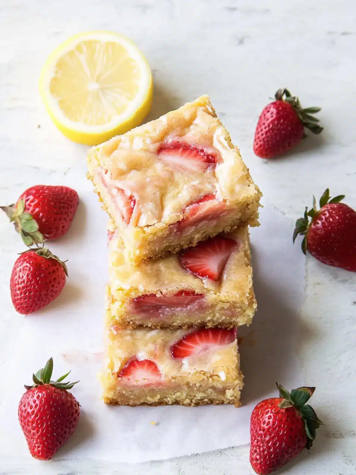 Irresistible Strawberry Lemon Blondies for a Sweet Retreat Strawberry Lemon Blondies