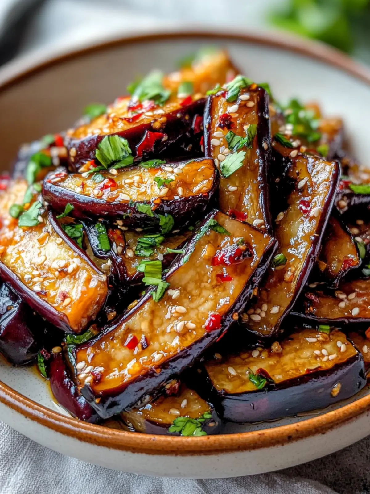 Crispy Eggplant Tossed in Garlic Soy Glaze: A Flavor Bomb! Crispy Eggplant Tossed in Garlic Soy Glaze