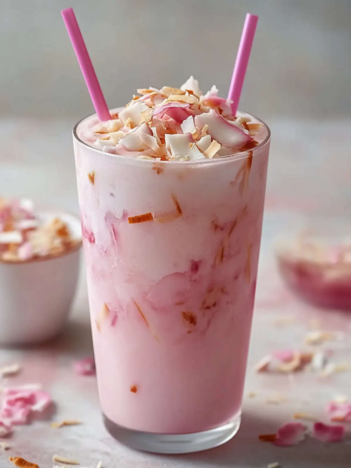 Delight in a Pink Coconut Iced Latte That's Easy to Make Pink Coconut Iced Latte
