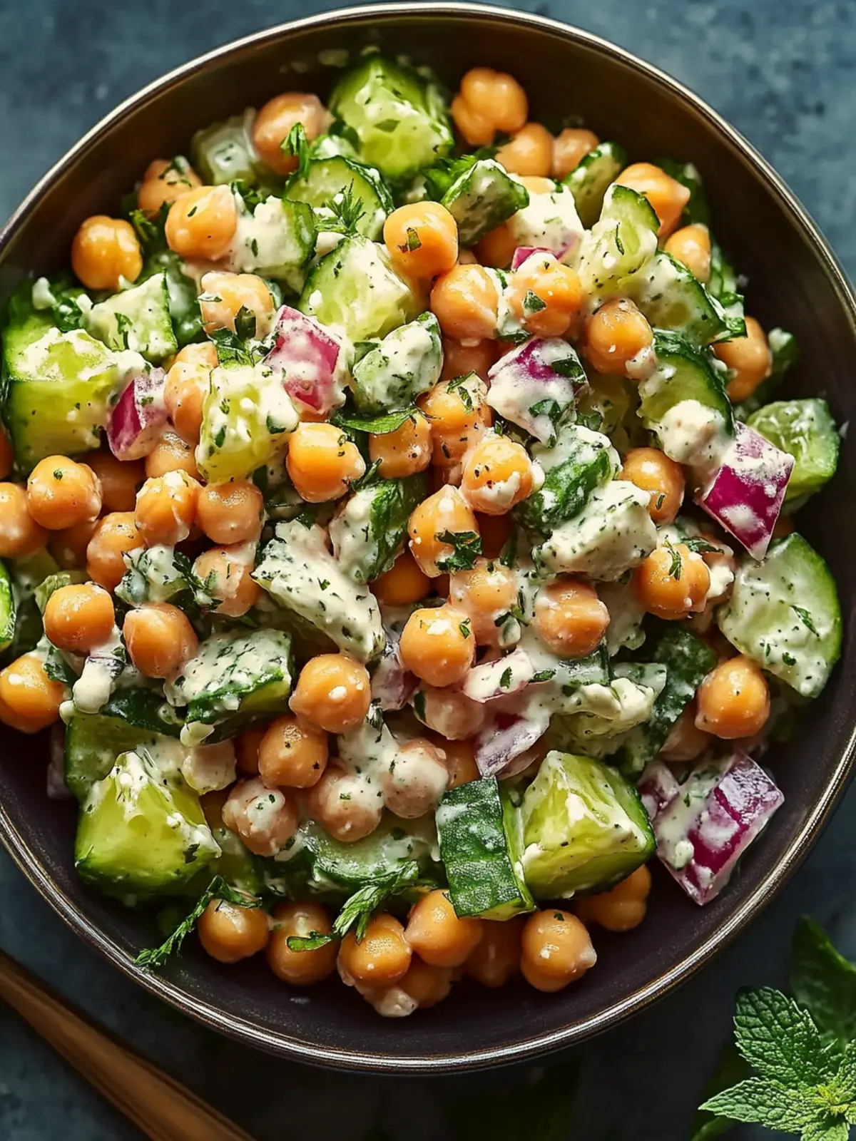 Zesty Creamy Chickpea Salad for a Refreshing Twist Creamy Chickpea Salad