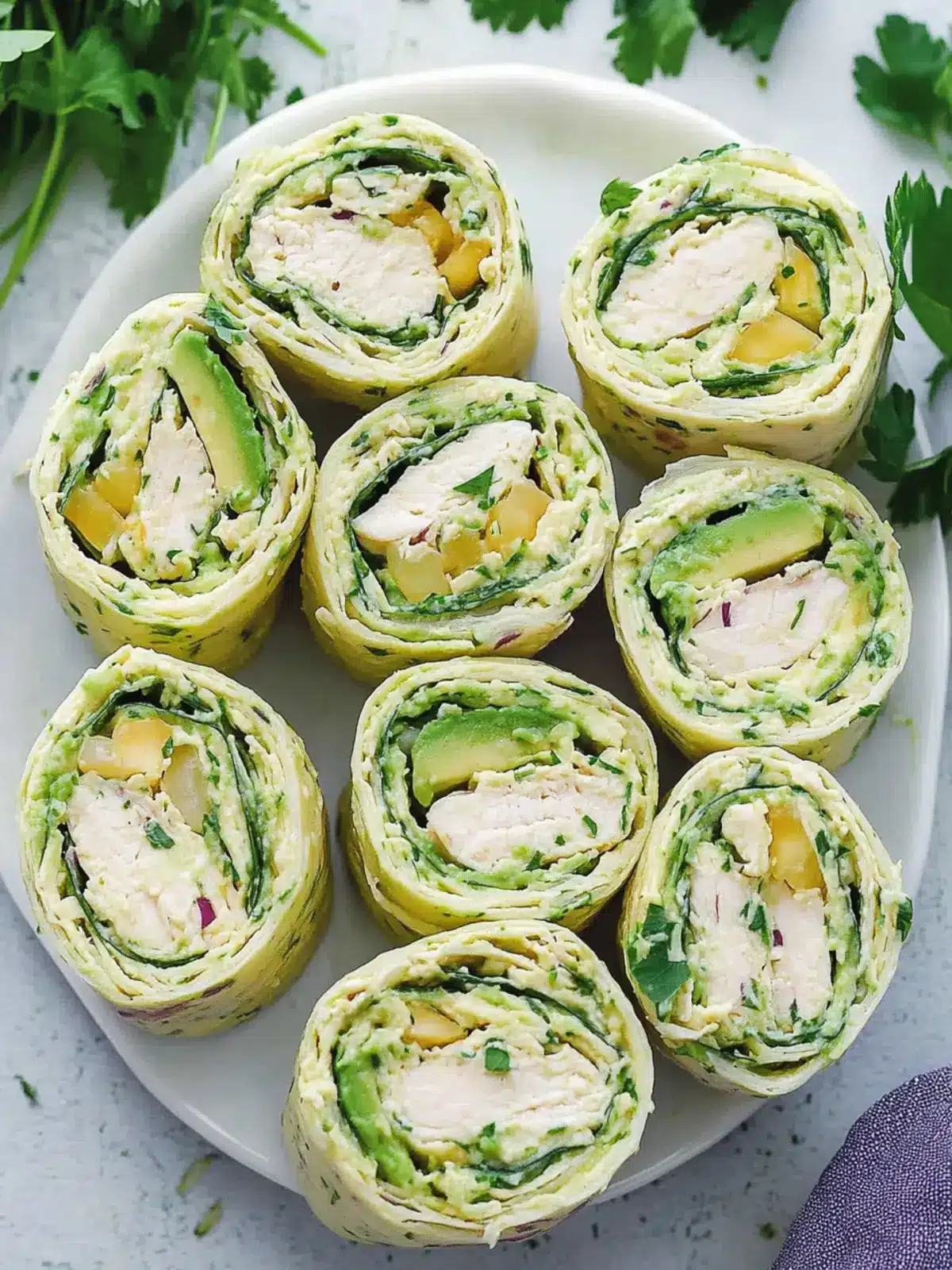 Delicious Chicken Avocado Salad Roll Ups for a Fresh Twist Chicken Avocado Salad Roll Ups