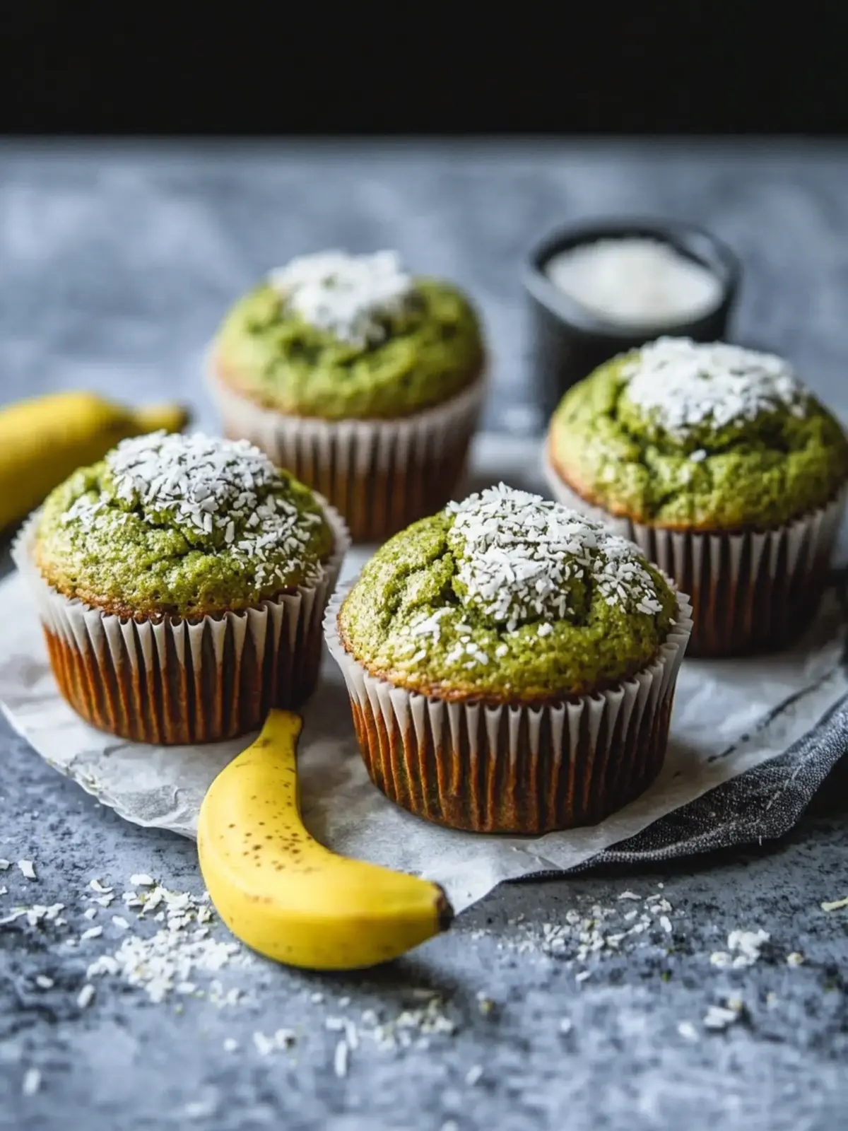 Irresistible Matcha Muffins with Banana and Coconut Bliss Matcha Muffins with Banana and Coconut