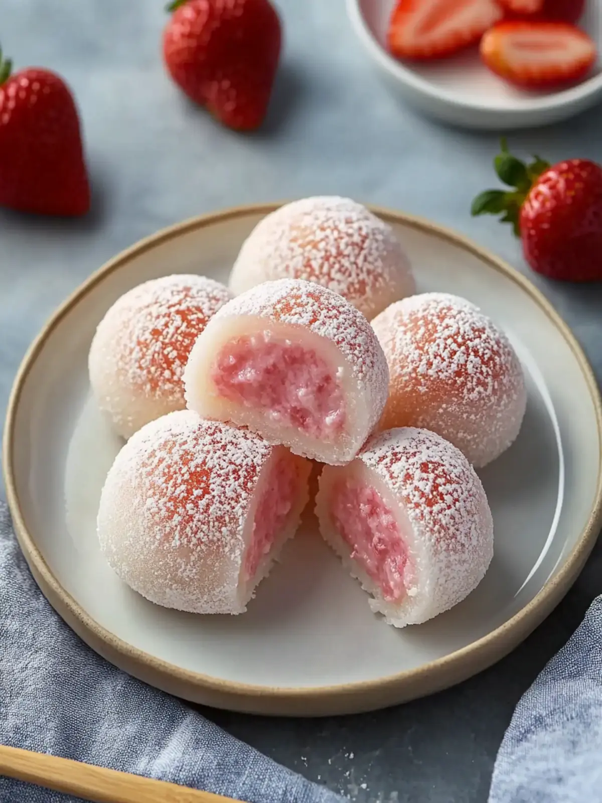 Delight in Soft Strawberry Cheesecake Mochi Bliss at Home Soft Strawberry Cheesecake Mochi