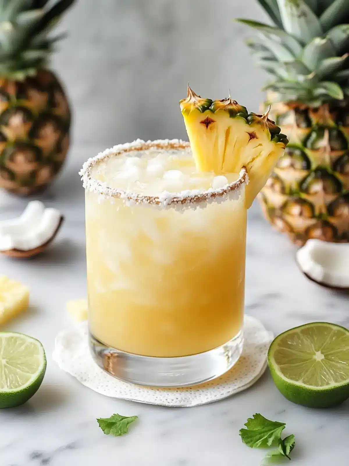 Refresh Your Day with a Pineapple Coconut Mockarita Delight Pineapple Coconut Mockarita