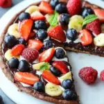 Indulge in Nutella Brownie Fruit Pizza: Delightful Treat! Nutella Brownie Fruit Pizza