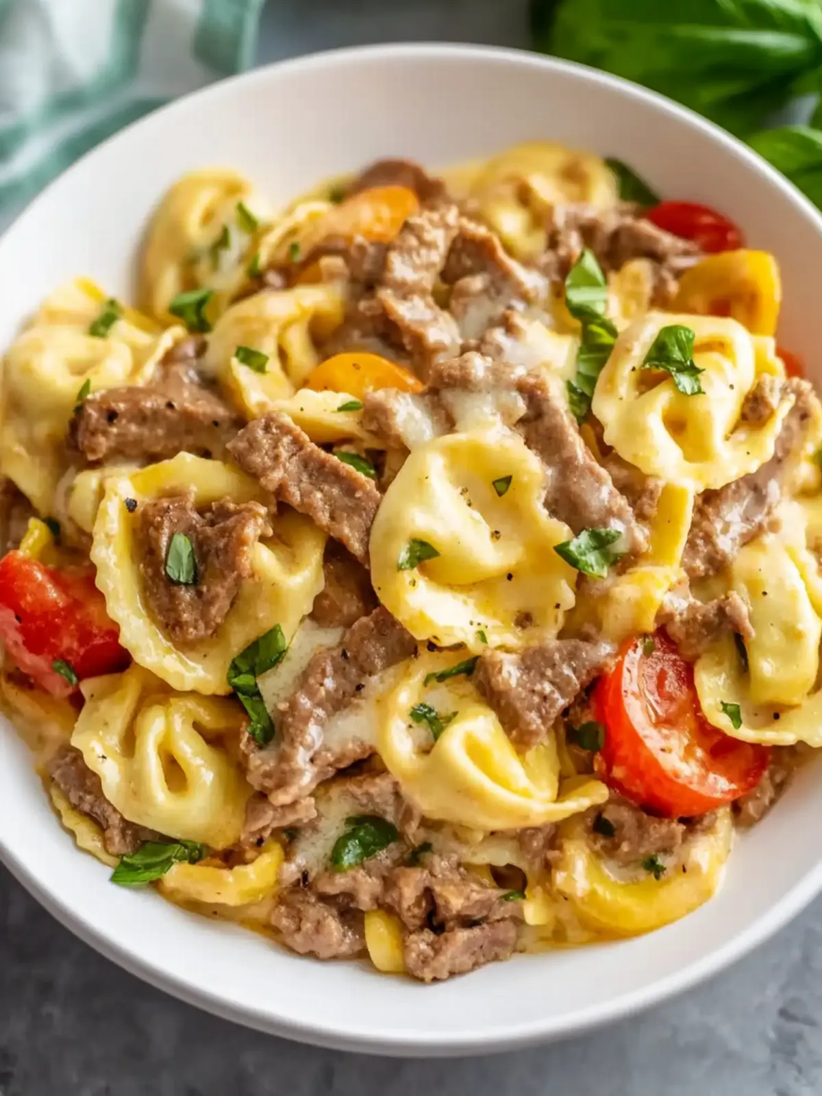 Savory Crock Pot Cheesesteak Tortellini for Cozy Nights Crock Pot Cheesesteak Tortellini