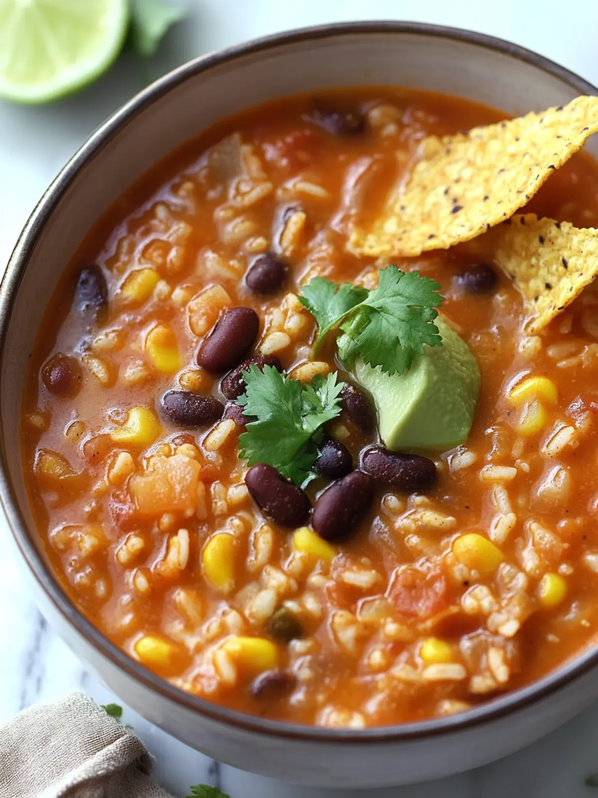 Hearty Beans and Rice Taco Soup Perfect for Cozy Nights Beans and Rice Taco Soup