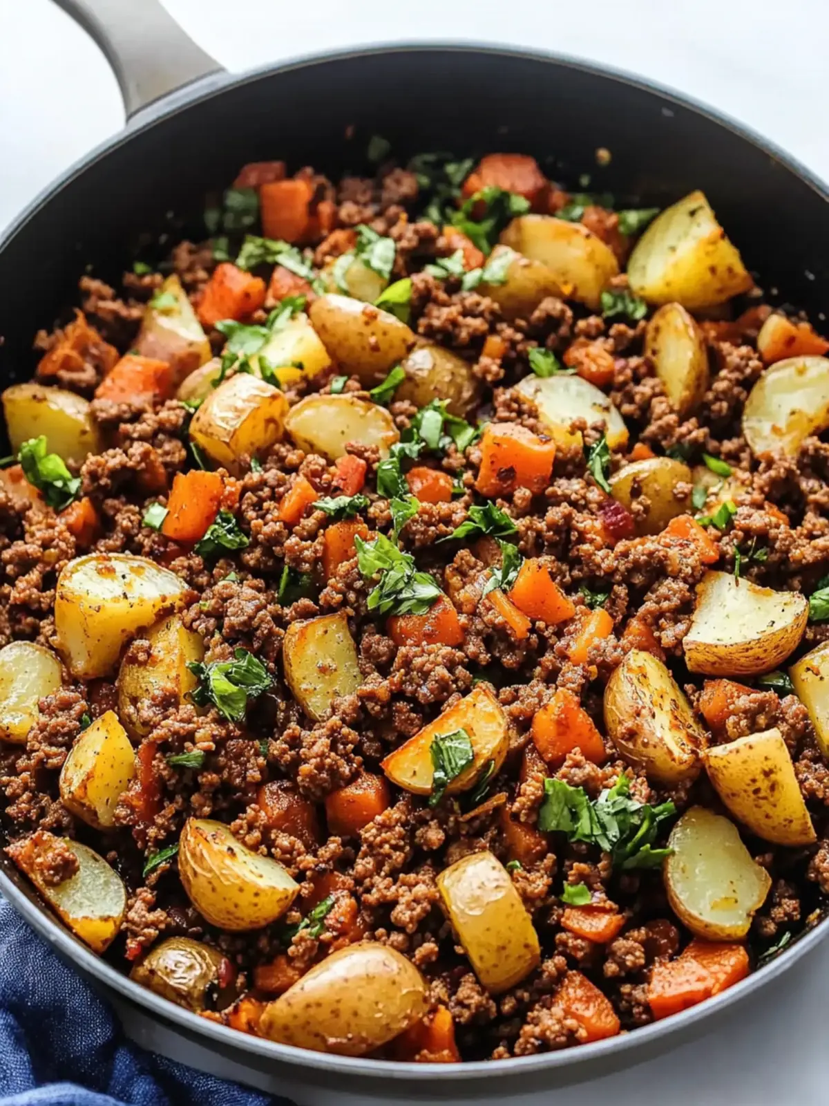 Delicious Loaded Ground Beef and Potatoes Skillet Adventure Loaded Ground Beef and Potatoes Skillet