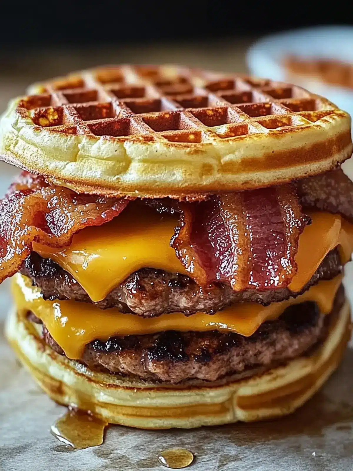 Irresistible Maple Bacon Waffle Burger You Must Try Today Maple Bacon Waffle Burger