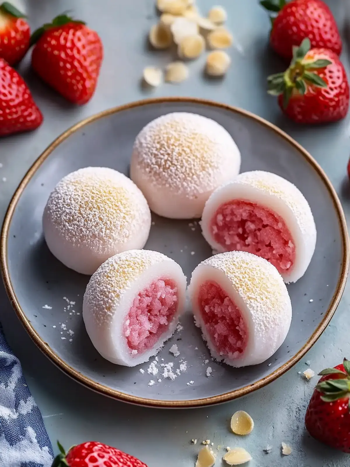Delight in Soft Strawberry Cheesecake Mochi Bliss at Home Soft Strawberry Cheesecake Mochi