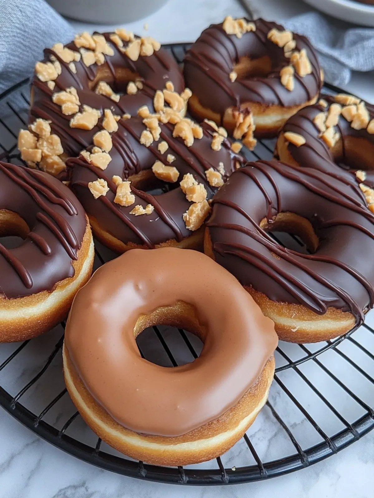 Irresistible Chocolate & Peanut Butter Baked Donuts Recipe Chocolate & Peanut Butter Baked Donuts