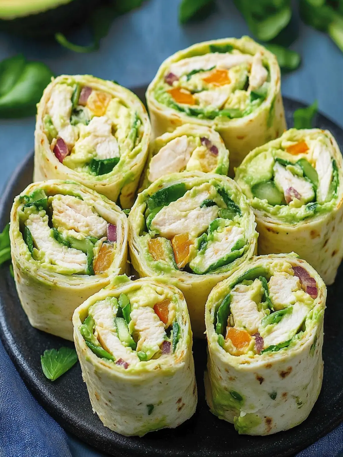 Delicious Chicken Avocado Salad Roll Ups for a Fresh Twist Chicken Avocado Salad Roll Ups