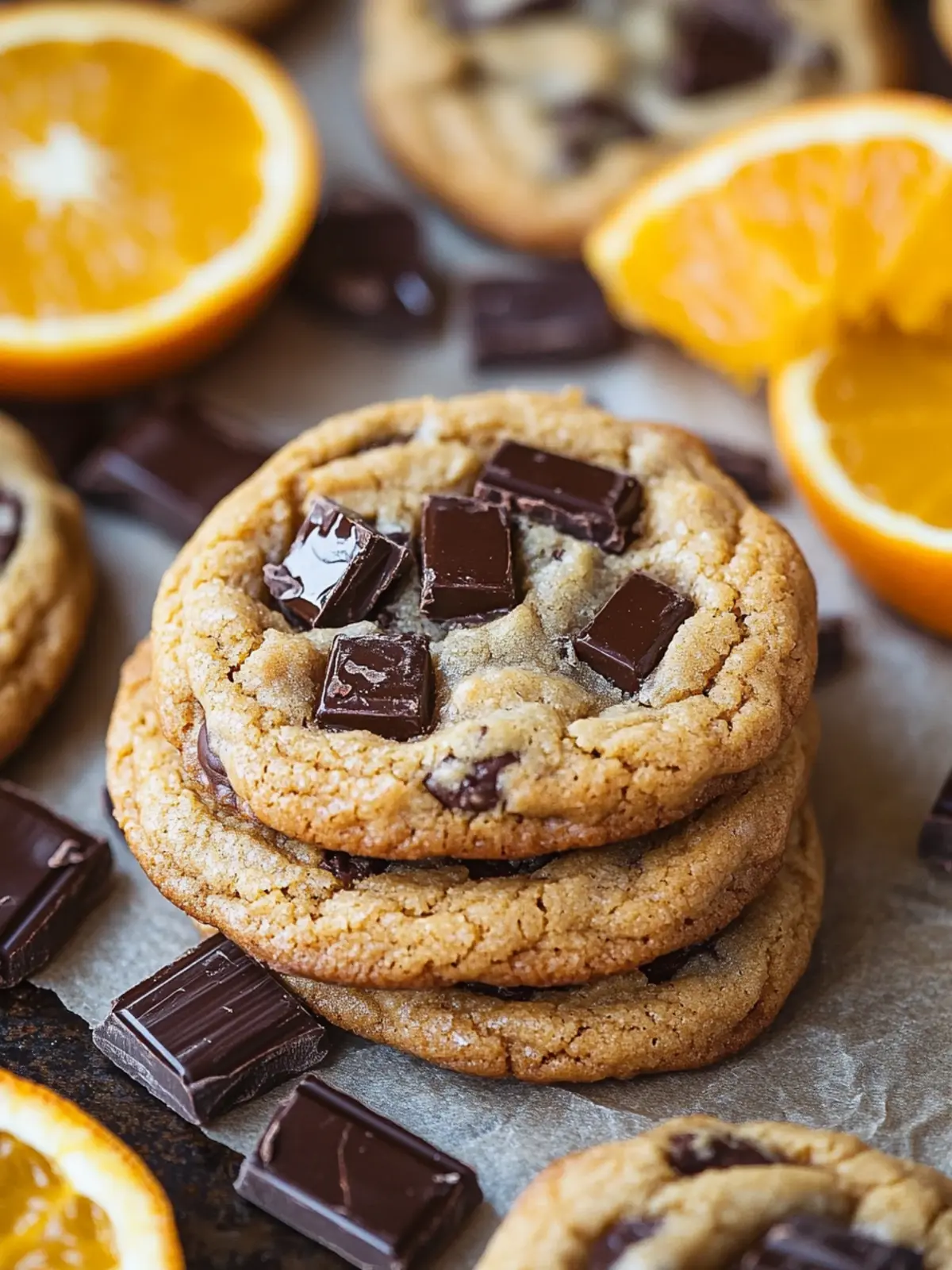 Indulge in Orange Dark Chocolate Chunk Cookies Bliss Orange Dark Chocolate Chunk Cookies