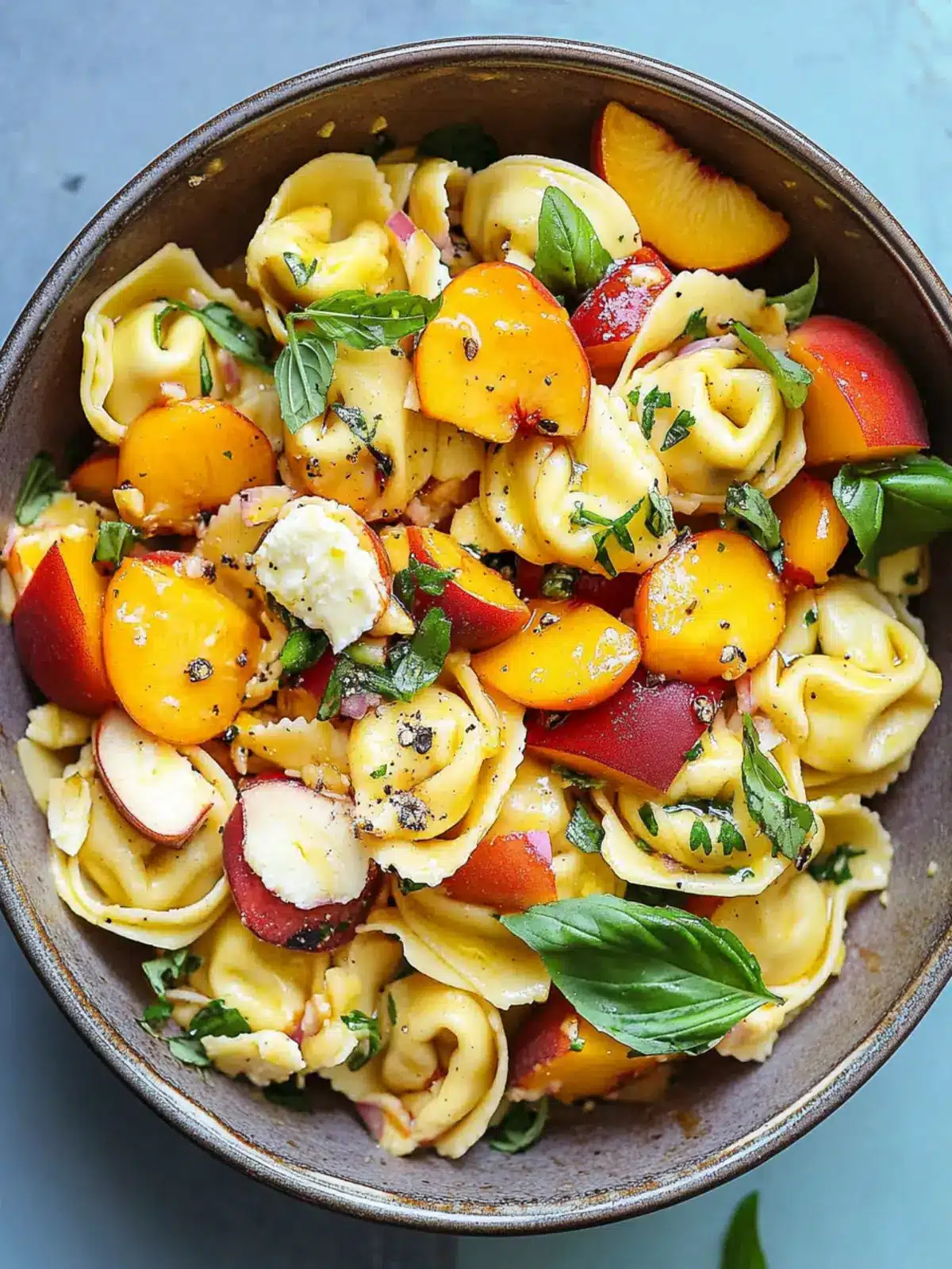 Savor the Sweet and Spicy Hot Honey Tortellini Peach Pasta Salad Hot Honey Tortellini Peach Pasta Salad