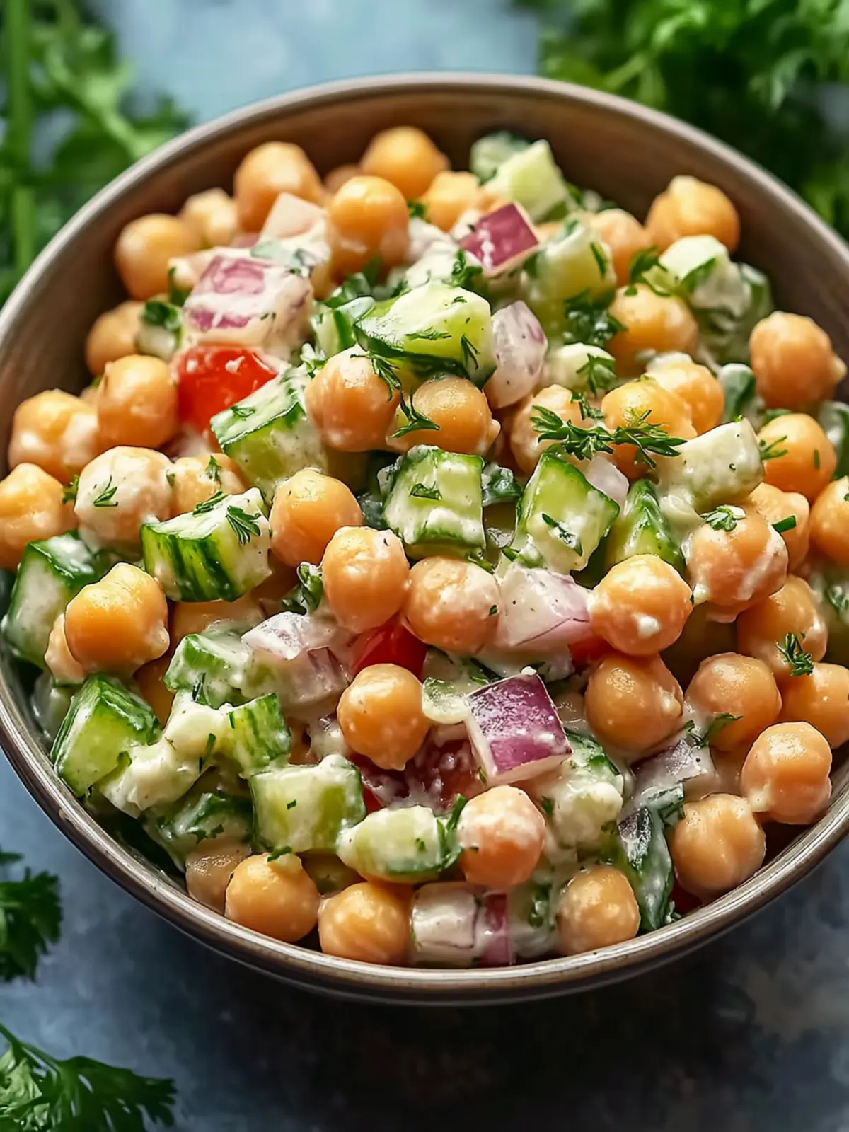 Zesty Creamy Chickpea Salad for a Refreshing Twist Creamy Chickpea Salad