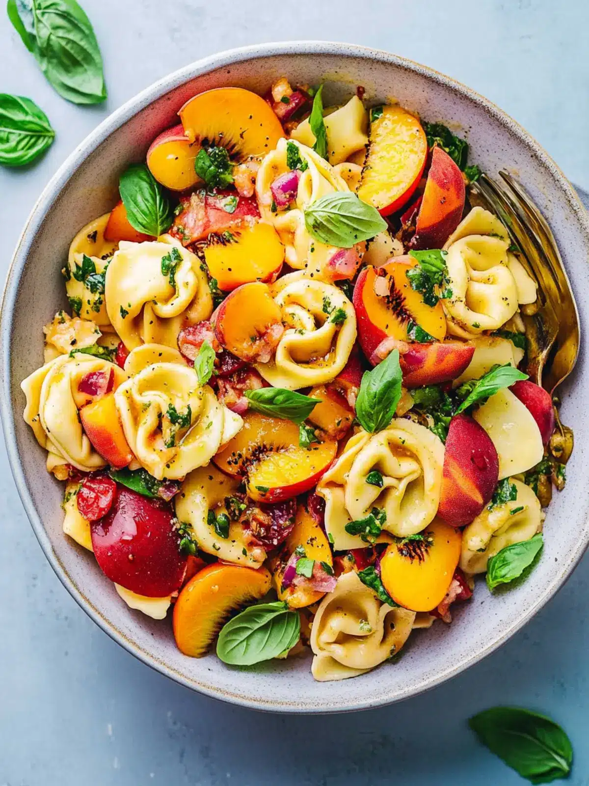 Savor the Sweet and Spicy Hot Honey Tortellini Peach Pasta Salad Hot Honey Tortellini Peach Pasta Salad