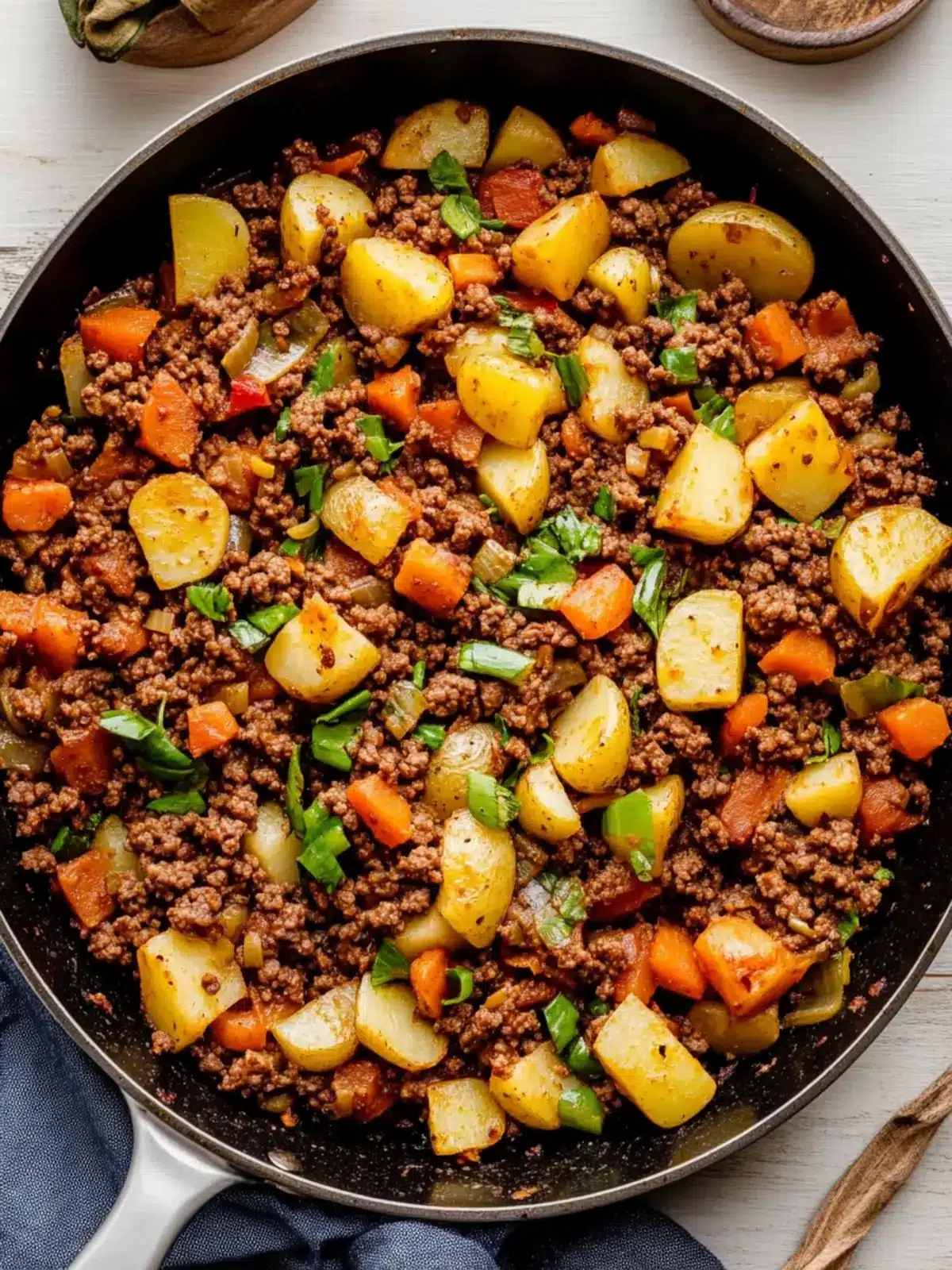 Delicious Loaded Ground Beef and Potatoes Skillet Adventure Loaded Ground Beef and Potatoes Skillet