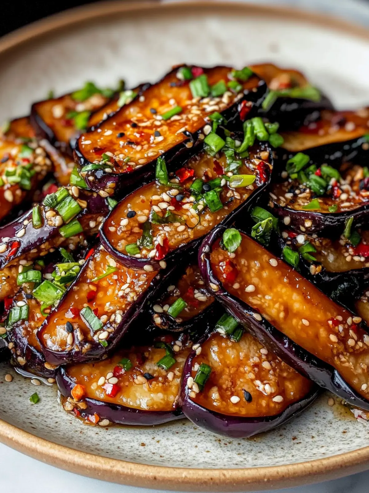 Crispy Eggplant Tossed in Garlic Soy Glaze: A Flavor Bomb! Crispy Eggplant Tossed in Garlic Soy Glaze