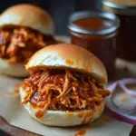 Sweet and Savory Peach BBQ Pulled Chicken You’ll Love Peach BBQ Pulled Chicken