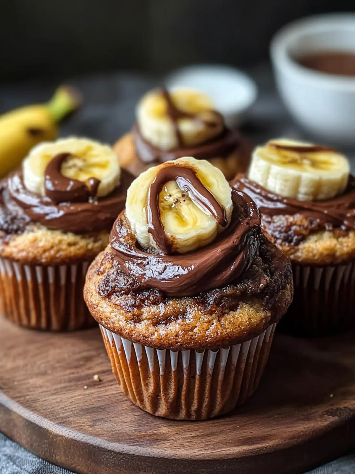 Indulge in Nutella Banana Swirl Muffins for a Sweet Treat Nutella Banana Swirl Muffins