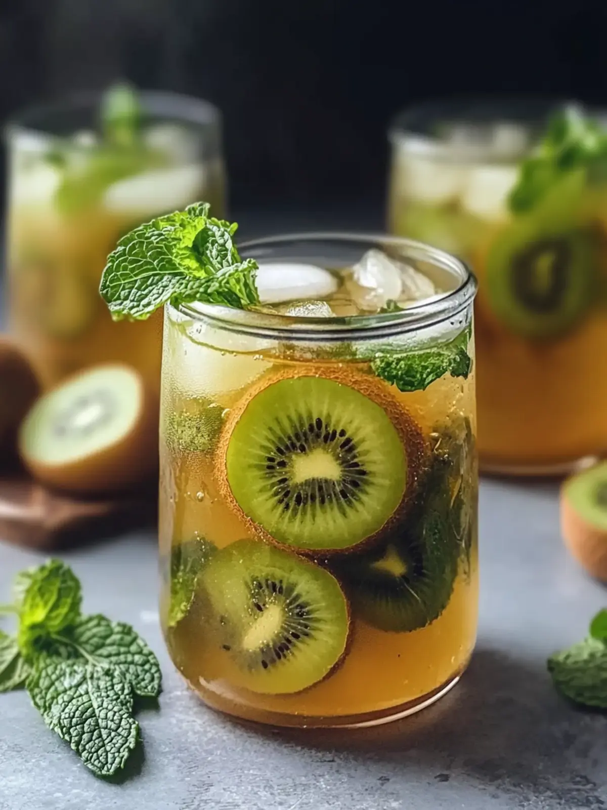 Revitalize Your Day with Kiwi Mint Cold Brew Green Tea Kiwi Mint Cold Brew Green Tea