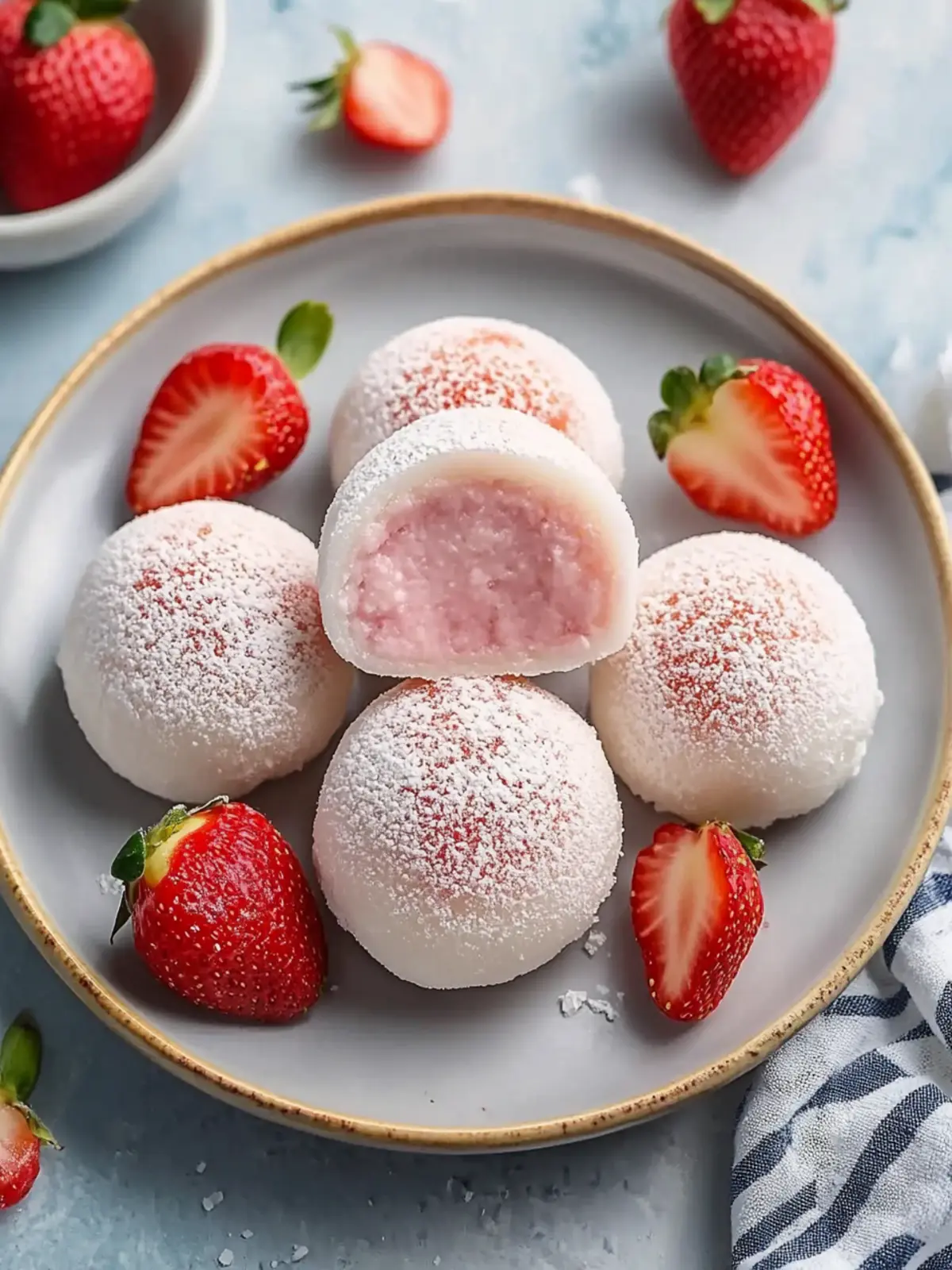 Delight in Soft Strawberry Cheesecake Mochi Bliss at Home Soft Strawberry Cheesecake Mochi