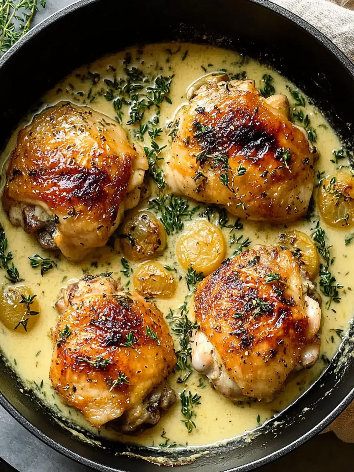 Savor Creamy Garlic Chicken Thighs for a Cozy Dinner Tonight Creamy Garlic Chicken Thighs