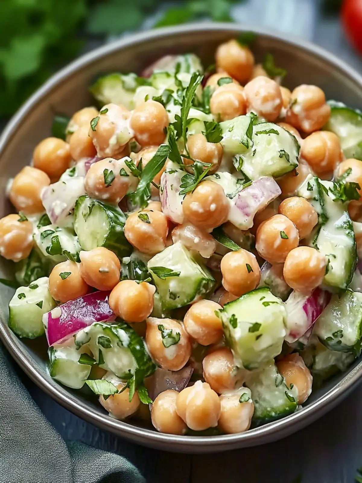 Zesty Creamy Chickpea Salad for a Refreshing Twist Creamy Chickpea Salad