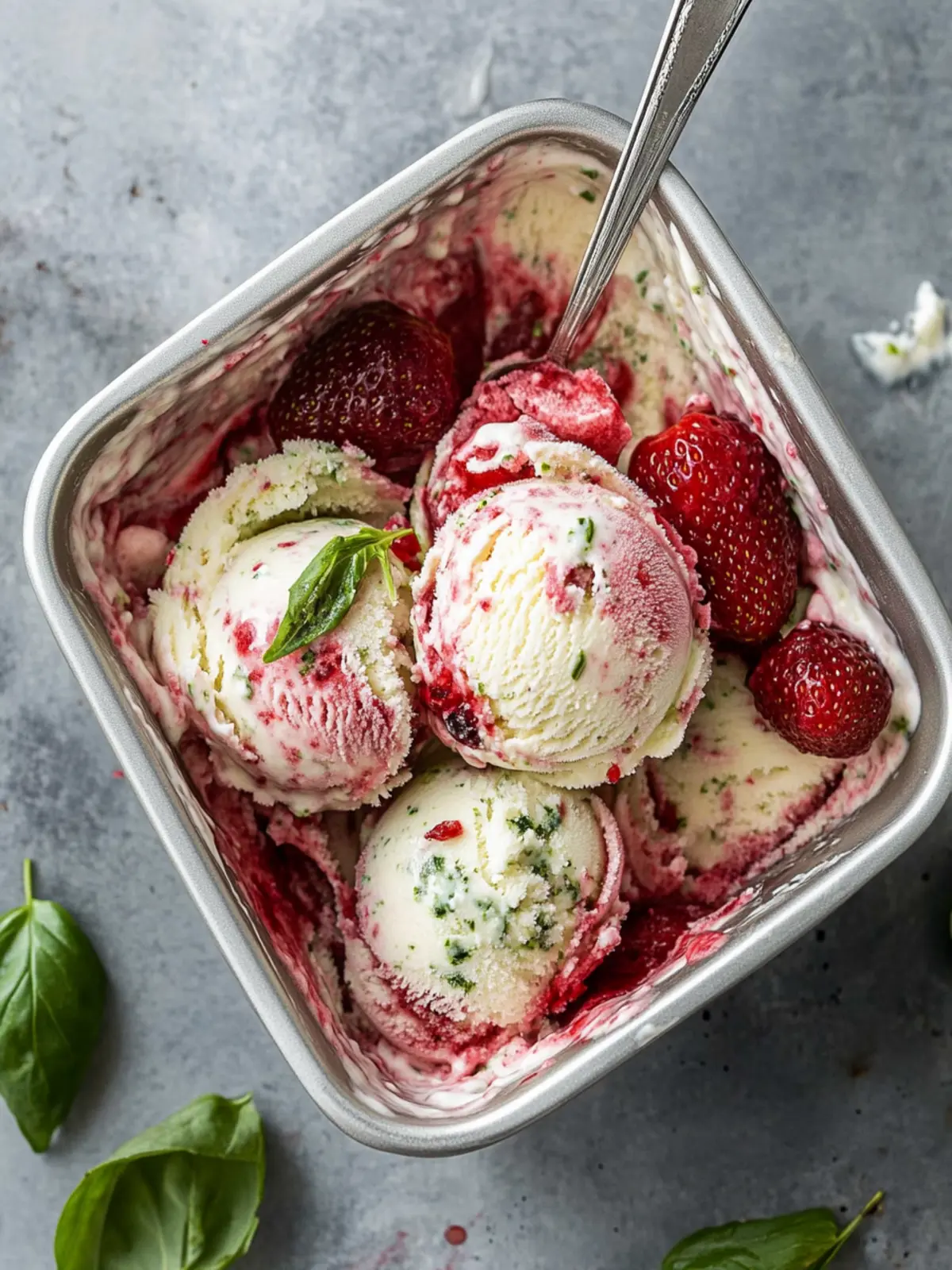 Roasted Strawberries & Lime Basil Ice Cream Bliss Awaits! Roasted Strawberries & Lime Basil Ice Cream