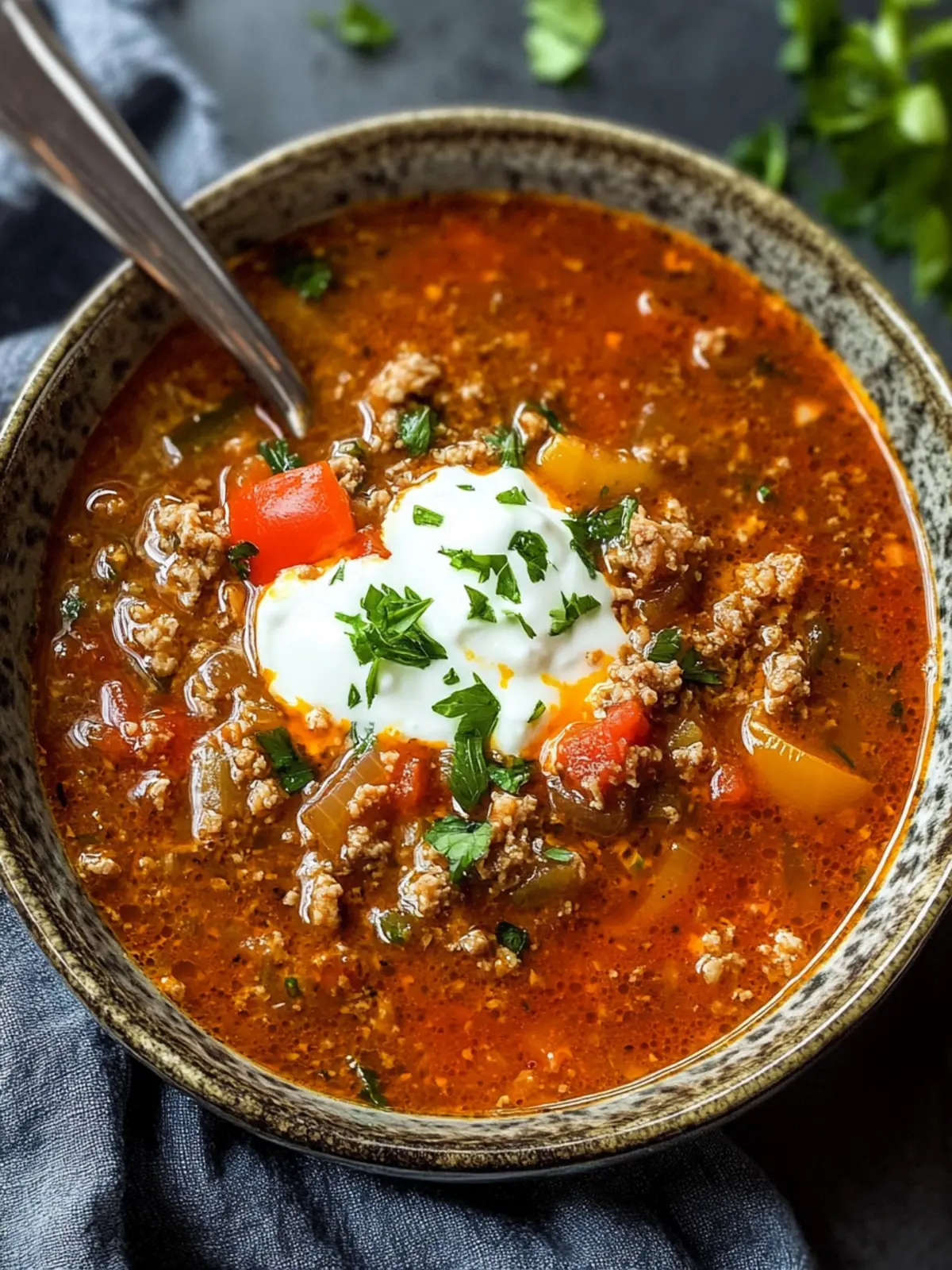 Keto Stuffed Pepper Soup: A Wholesome Comfort Bowl Keto Stuffed Pepper Soup