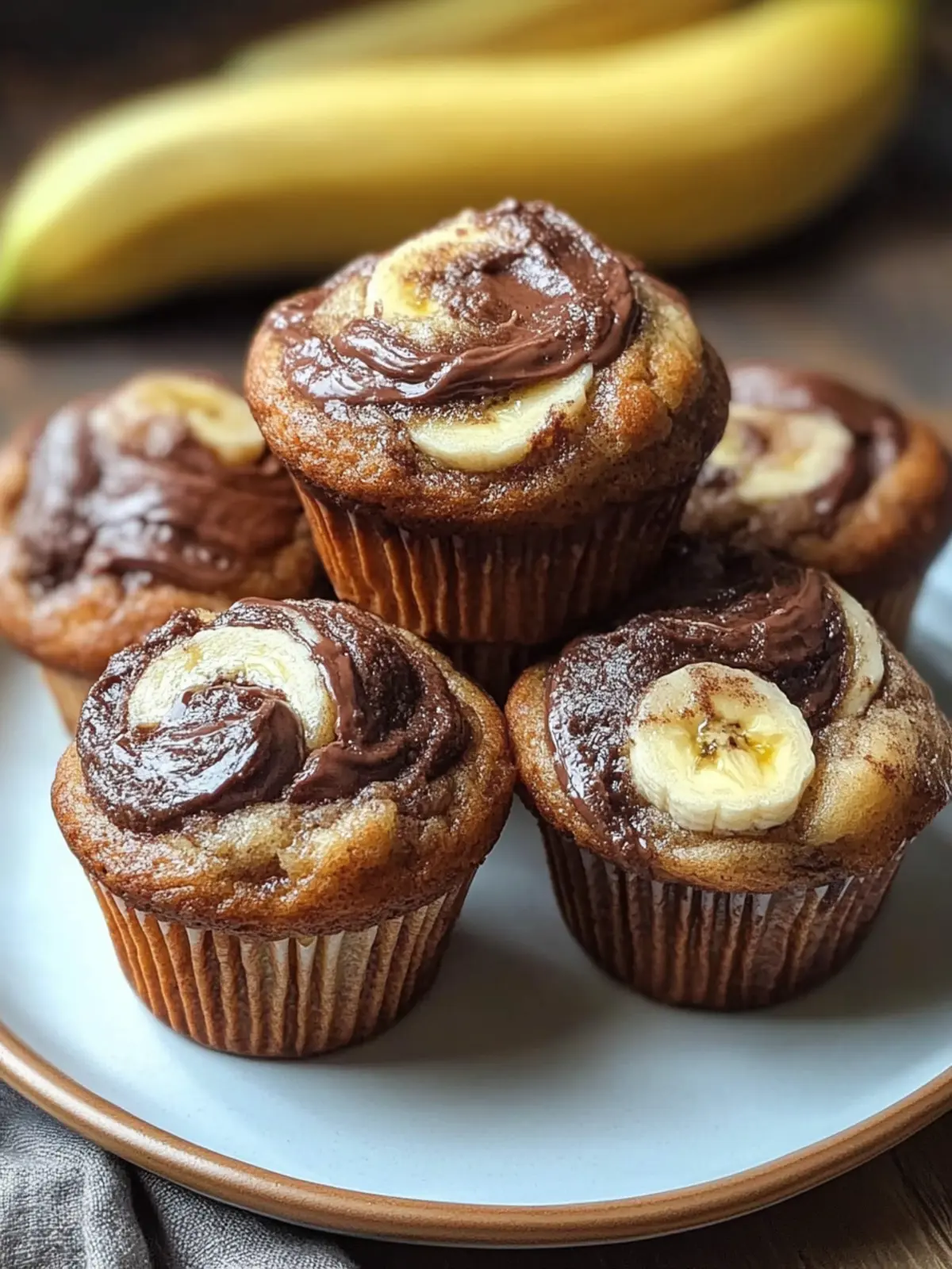 Indulge in Nutella Banana Swirl Muffins for a Sweet Treat Nutella Banana Swirl Muffins